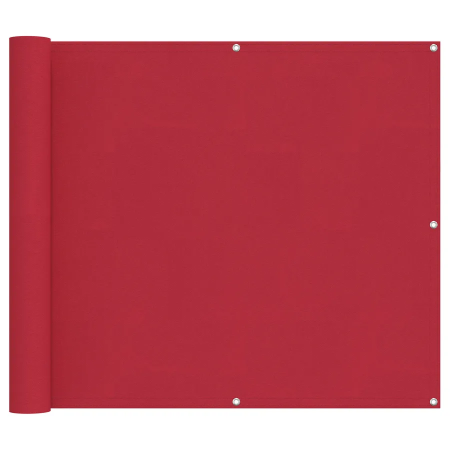 Écran de balcon Rouge 100 x 500 cm Tissu Oxford - 2