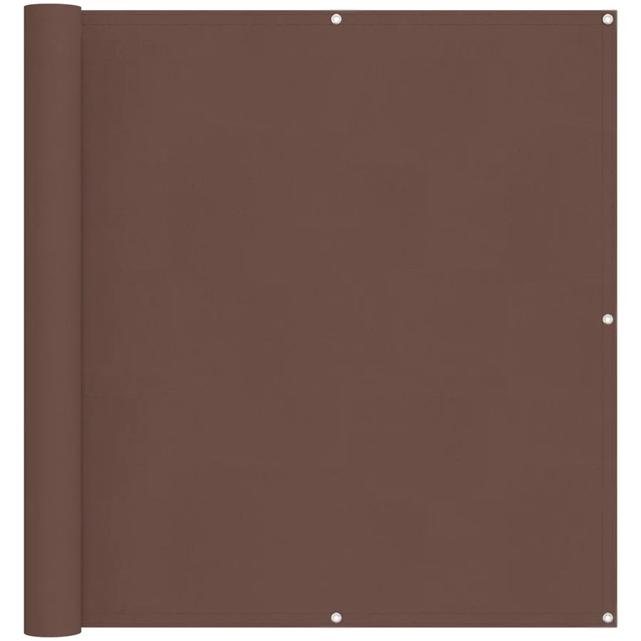 Écran de balcon Marron 110 x 600 cm Tissu Oxford - 2