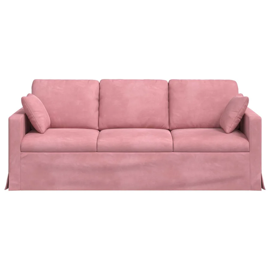 Canapé Rose 198 x 78 x 80 cm Velours - 4