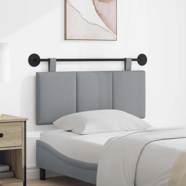 Tête de lit suspendue Gris clair Tissu