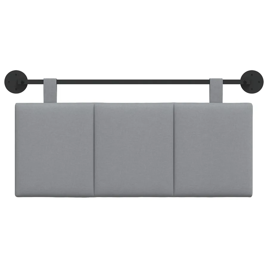 Tête de lit suspendue Gris clair Tissu - 5