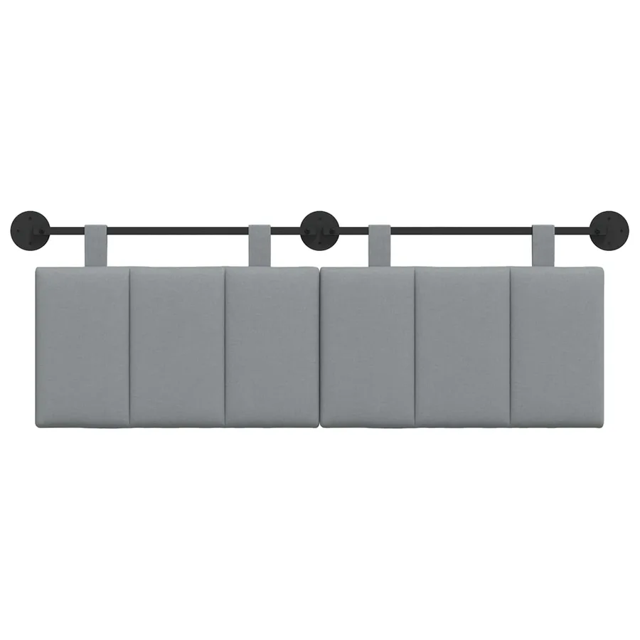 Tête de lit suspendue Gris clair Tissu - 5