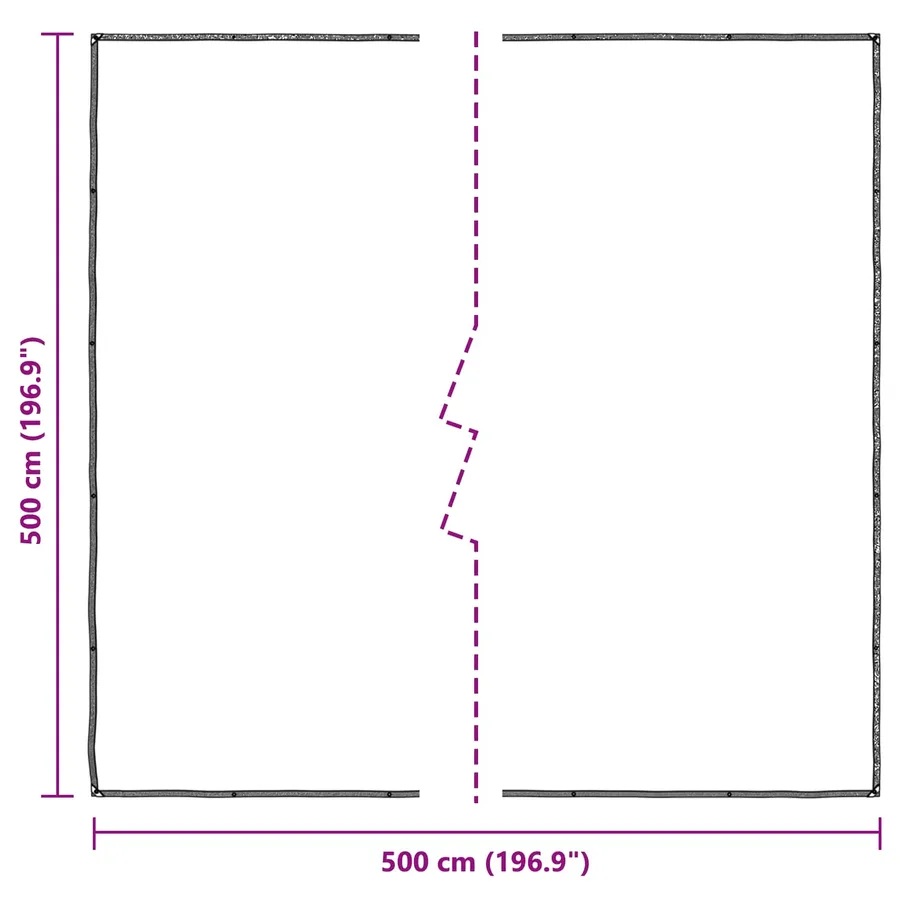 Couverture pour plantes Transparent 5 x 5 m PE - 8