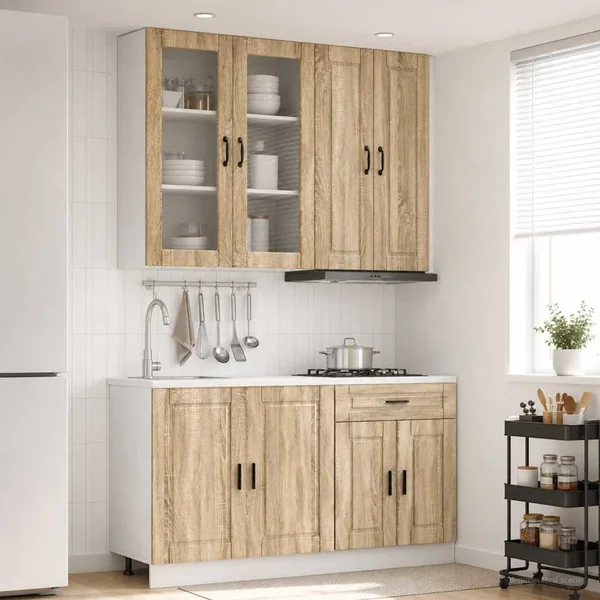 Unité de cuisine PORTO 4 pcs Chêne Sonoma Bois d'ingénierie