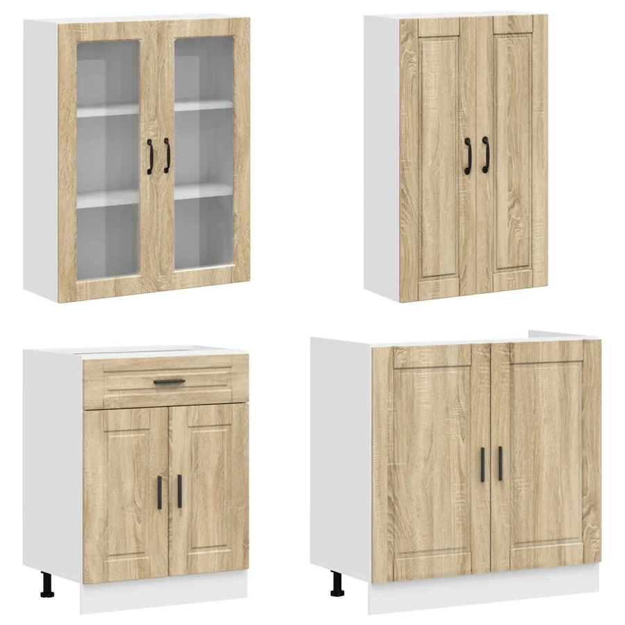 Unité de cuisine PORTO 4 pcs Chêne Sonoma Bois d'ingénierie - 3