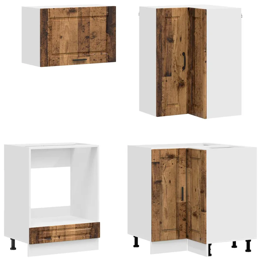 Unité de cuisine PORTO 8 pcs Bois ancien Bois d'ingénierie - 4