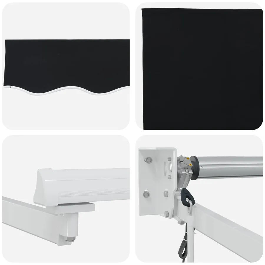 Auvent rétractable électrique Noir 4 × 3 m - 9