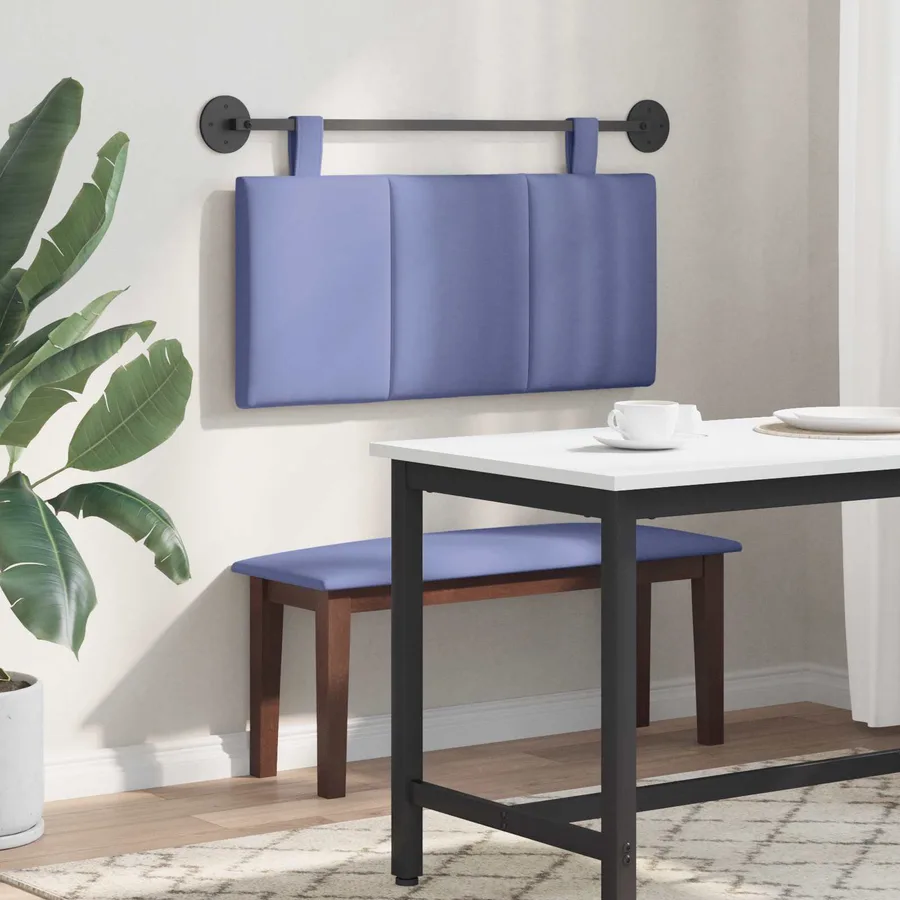 Tête de lit suspendue Bleu denim Tissu - 4