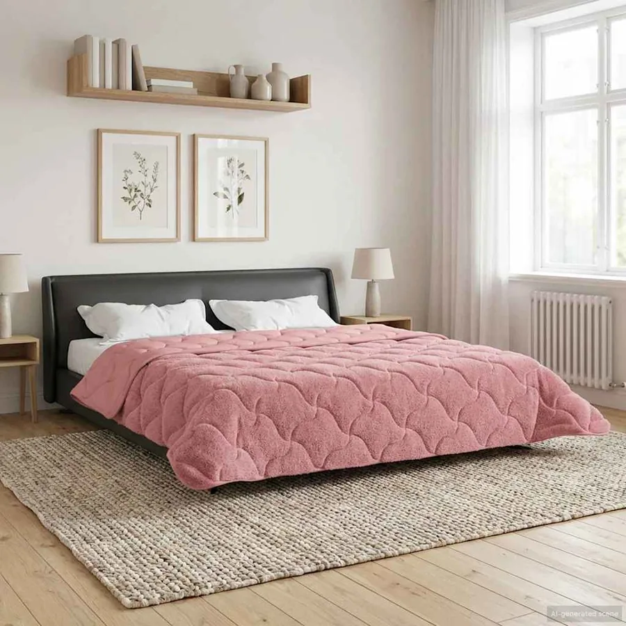 Duvet d'été simple Matelassé Rose 240 x 260 cm