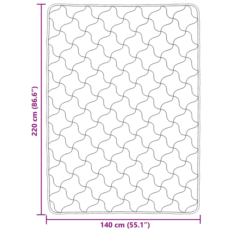 Duvet d'été simple Matelassé Gris clair 140 x 220 cm - 8