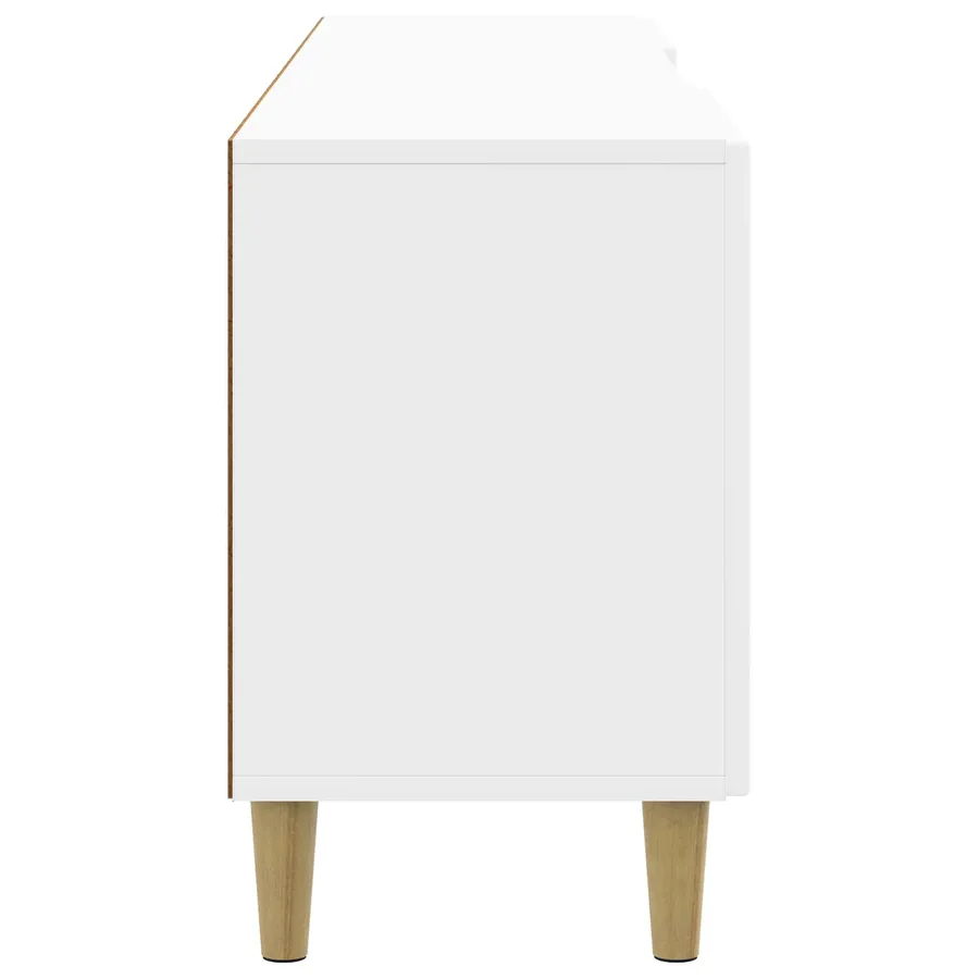 Meuble TV Blanc brillant 150 x 31 x 50 cm Bois d'ingénierie - 7