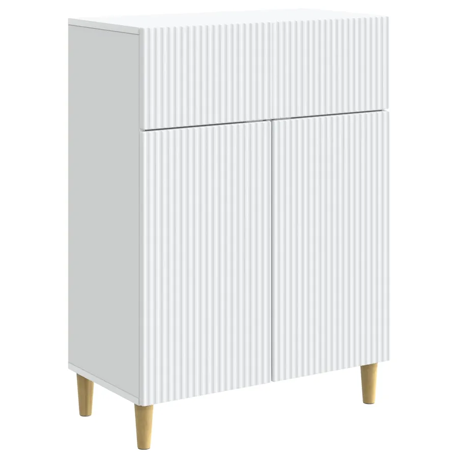 Buffet Blanc 66 x 34,5 x 90 cm Bois d'ingénierie - 2