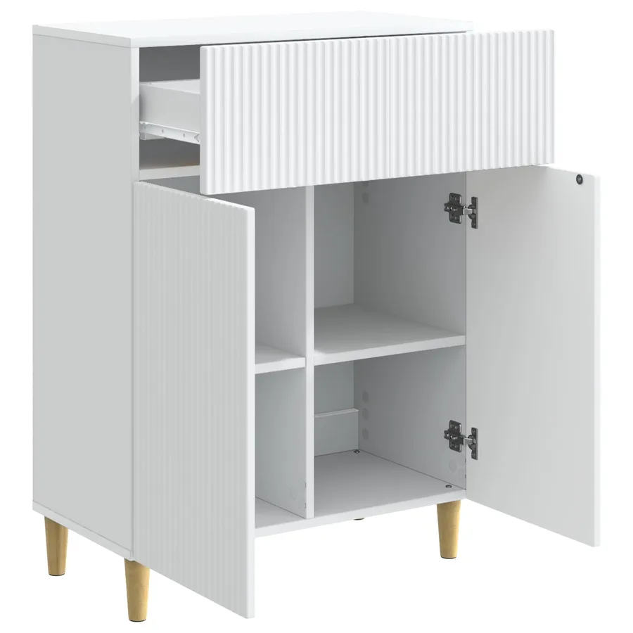 Buffet Blanc 66 x 34,5 x 90 cm Bois d'ingénierie - 5