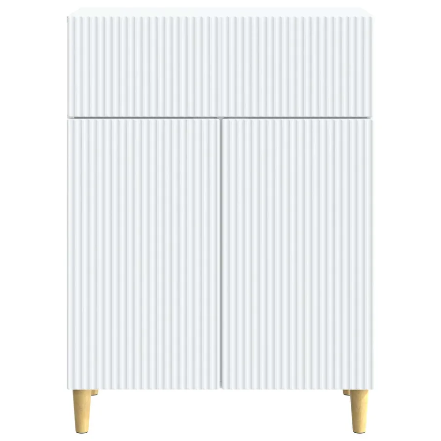 Buffet Blanc 66 x 34,5 x 90 cm Bois d'ingénierie - 6