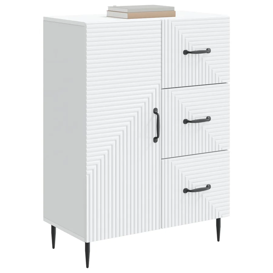 Buffet Blanc 66 x 34,5 x 89,5 cm Bois d'ingénierie - 3