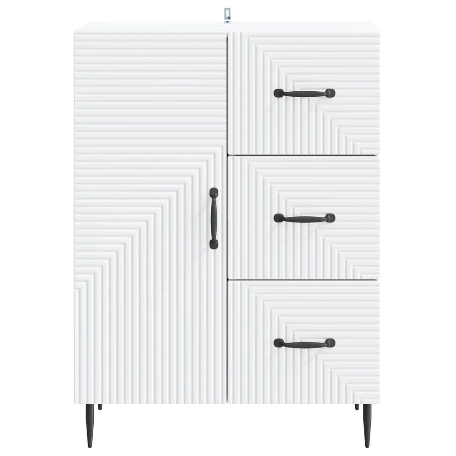 Buffet Blanc 66 x 34,5 x 89,5 cm Bois d'ingénierie - 6