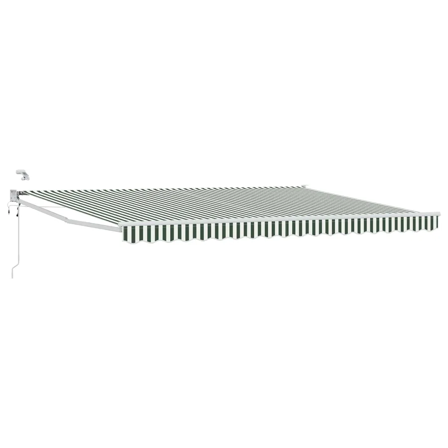Auvent rétractable électrique Vert et blanc 4 × 3 m - 2