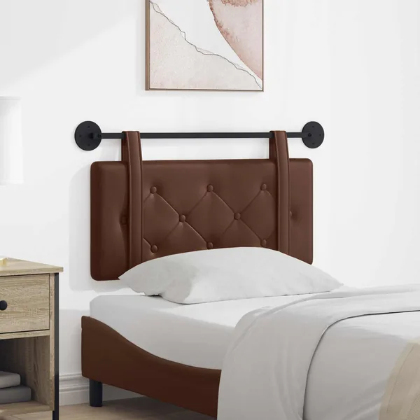 Tête de lit suspendue Marron Simili cuir