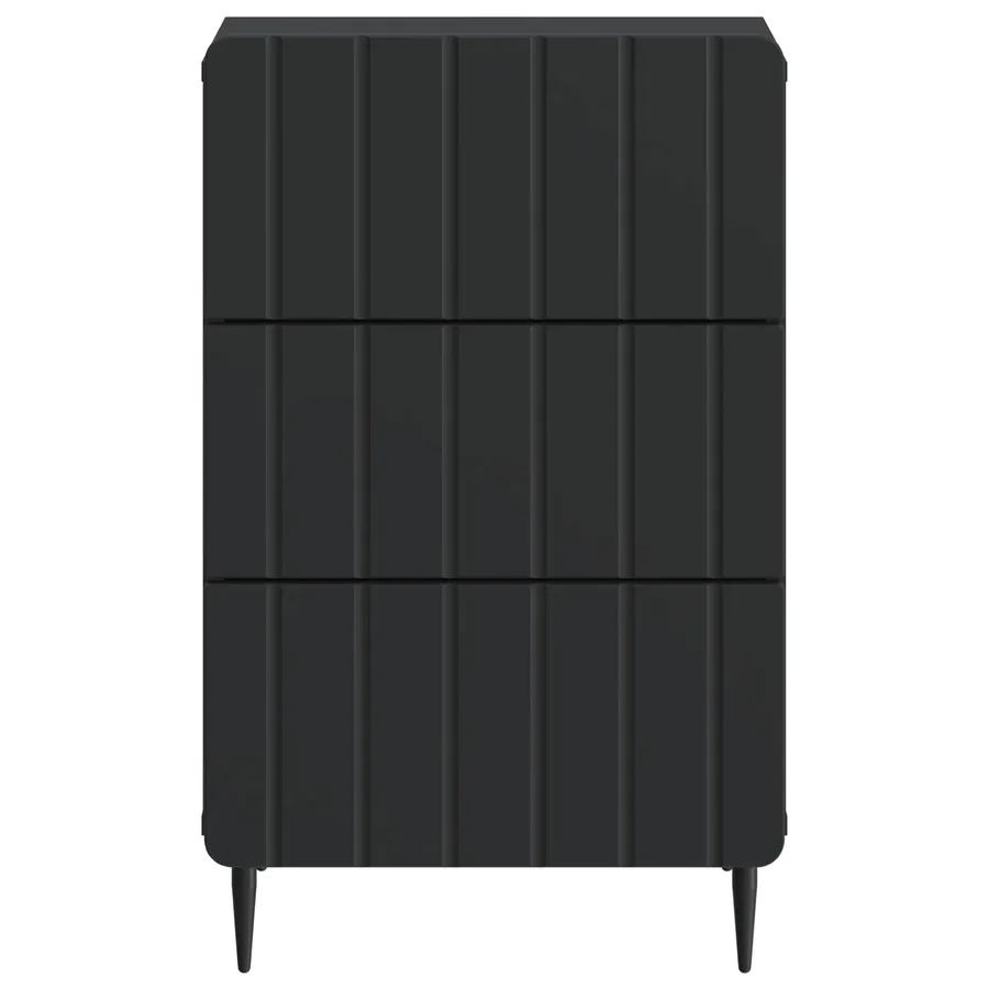 Cabinet de chevet Noir 43 x 41 x 68 cm Bois d'ingénierie - 5