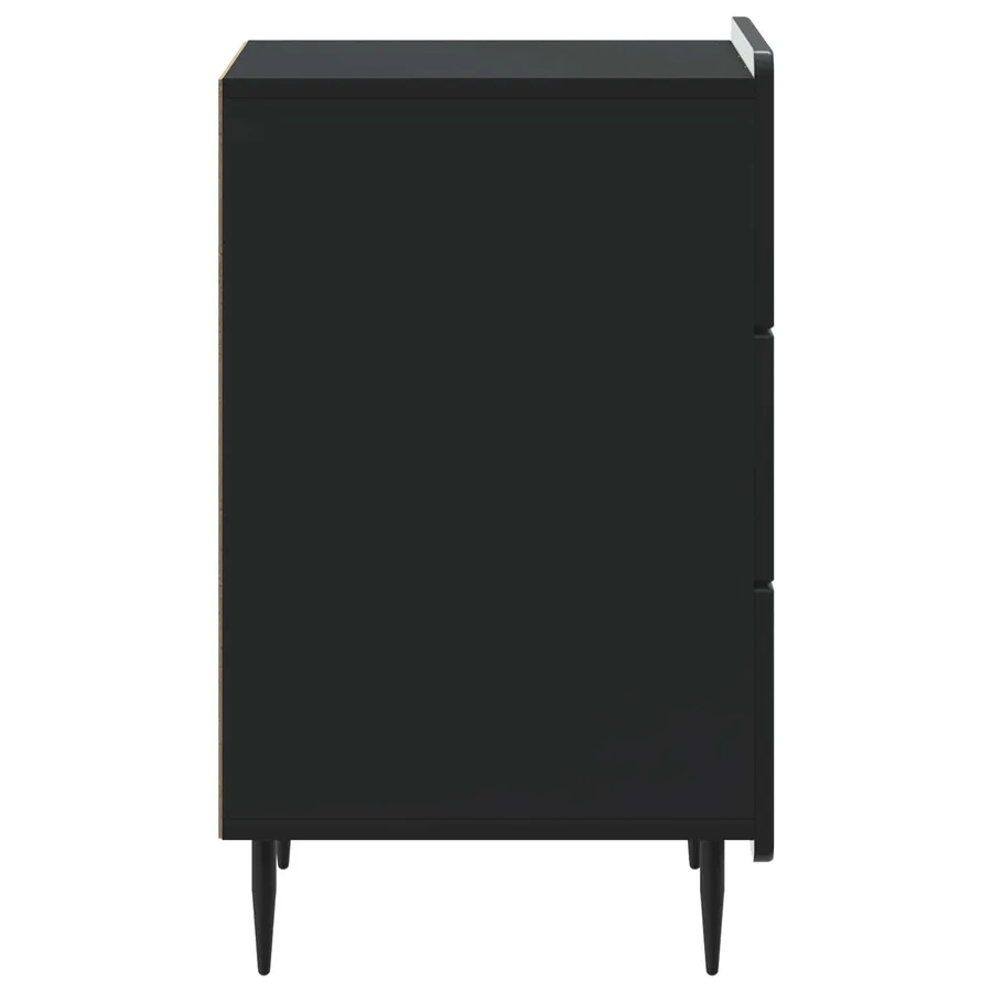 Cabinet de chevet Noir 43 x 41 x 68 cm Bois d'ingénierie - 6