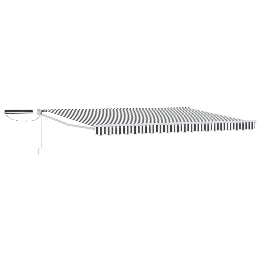 Auvent rétractable électrique Anthracite et blanc 4 × 3 m - 2