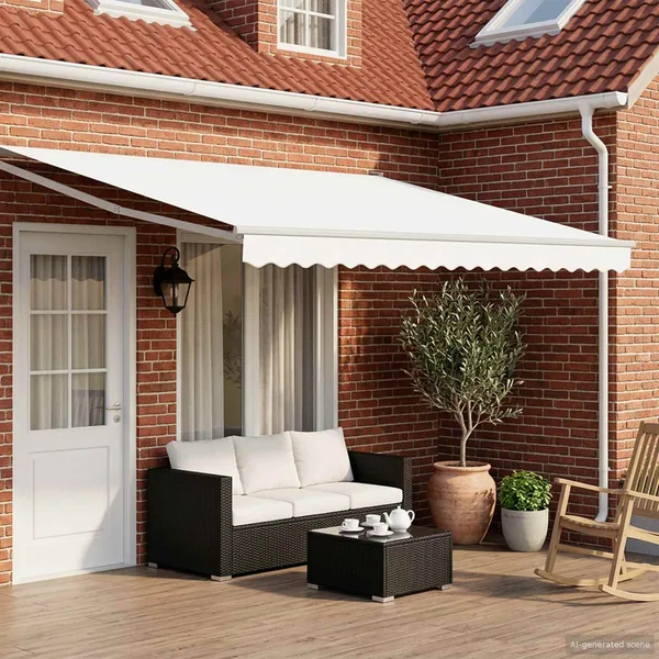 Auvent rétractable électrique Blanc 4 × 3 m