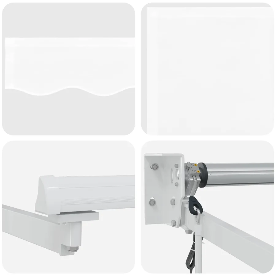 Auvent rétractable électrique Blanc 4 × 3 m - 7