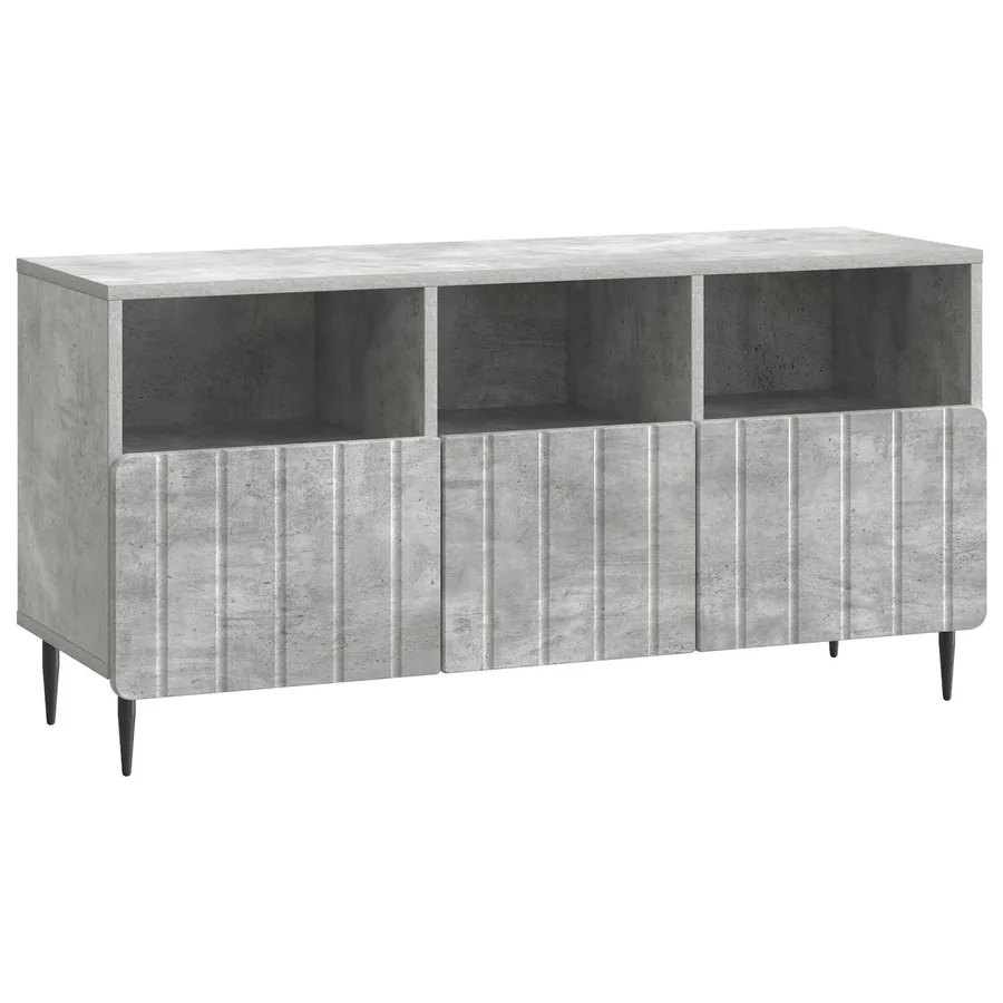 Meuble TV Gris béton 102 x 34,5 x 50 cm Bois d'ingénierie - 2