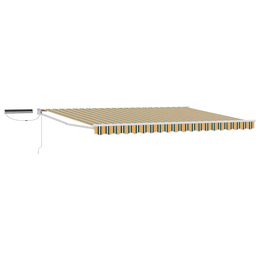 Auvent rétractable électrique Vert, Jaune, Blanc 4,5 × 3 m - 2