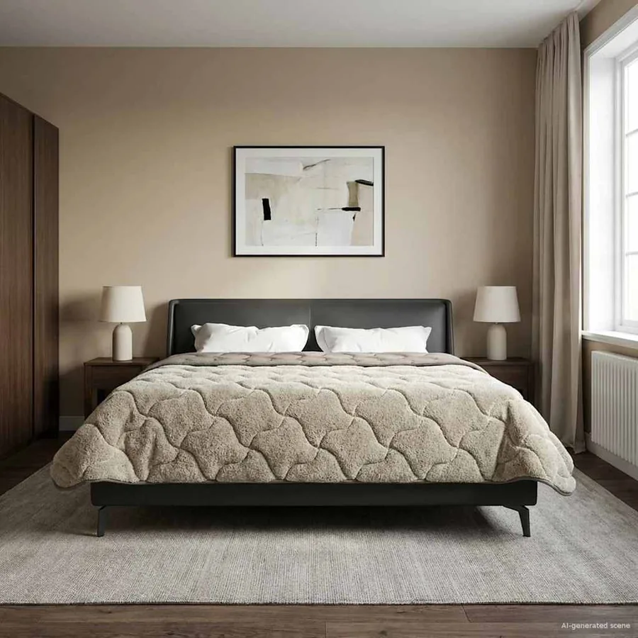 Duvet complet toute l'année Matelassé Gris clair 220 x 240 cm