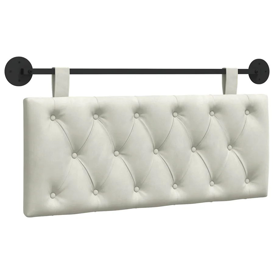 Tête de lit suspendue Avec lumière LED Crème Velours - 2