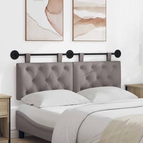 Tête de lit suspendue Taupe Tissu