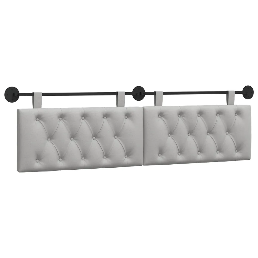 Tête de lit suspendue Gris nuage Tissu - 2