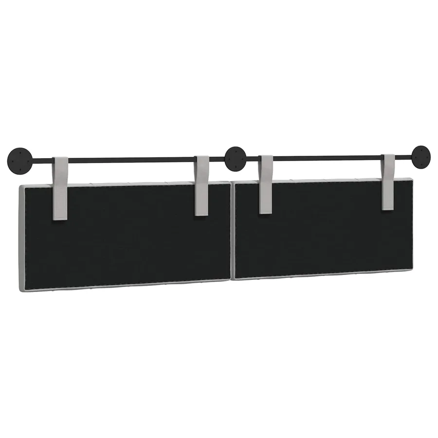 Tête de lit suspendue Gris nuage Tissu - 7