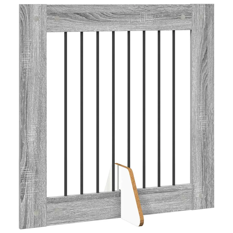 Porte de chien pliable avec supports 6 pcs Sonoma gris 482 cm - 3