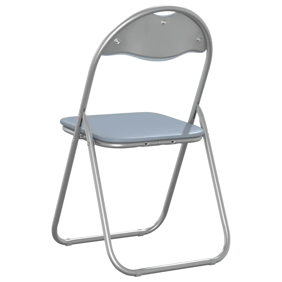Chaise pliante 8 pcs Gris 48 x 43,5 x 81 cm Simili cuir - 7
