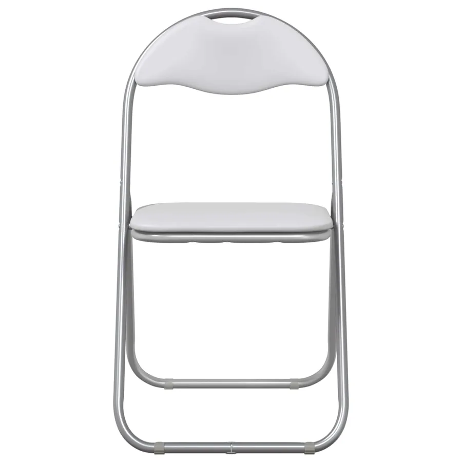 Chaise pliante 8 pcs Blanc et Gris 48 x 43,5 x 81 cm - 5