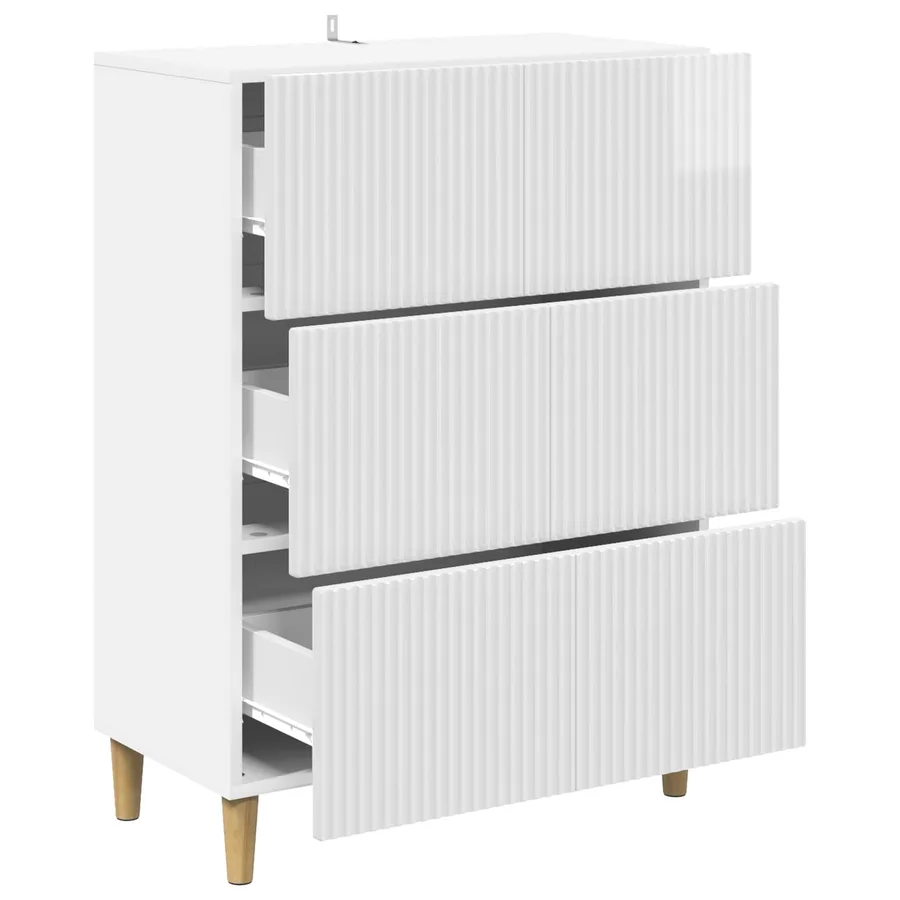 Armoire à tiroirs Blanc brillant 66 x 34,5 x 90 cm - 5
