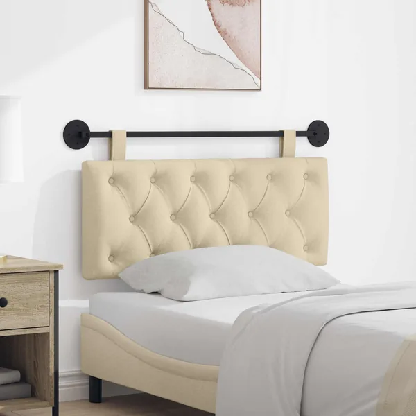 Tête de lit suspendue Crème Tissu