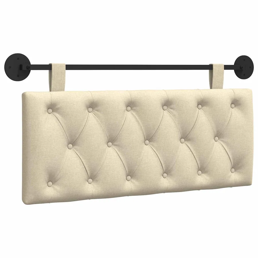 Tête de lit suspendue Crème Tissu - 2