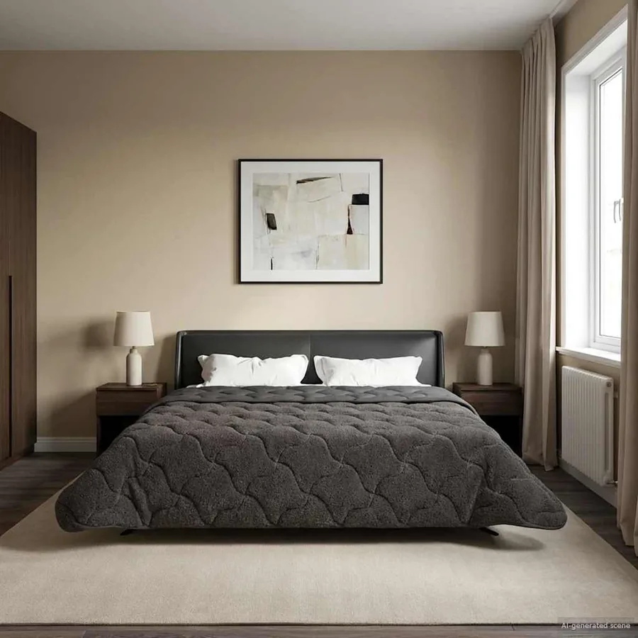Duvet d'été simple Matelassé Anthracite 200 x 240 cm