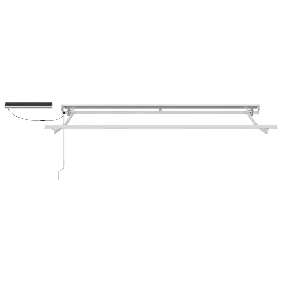Cadre de store rétractable électrique Blanc 3 x 2,5 m Acier - 3