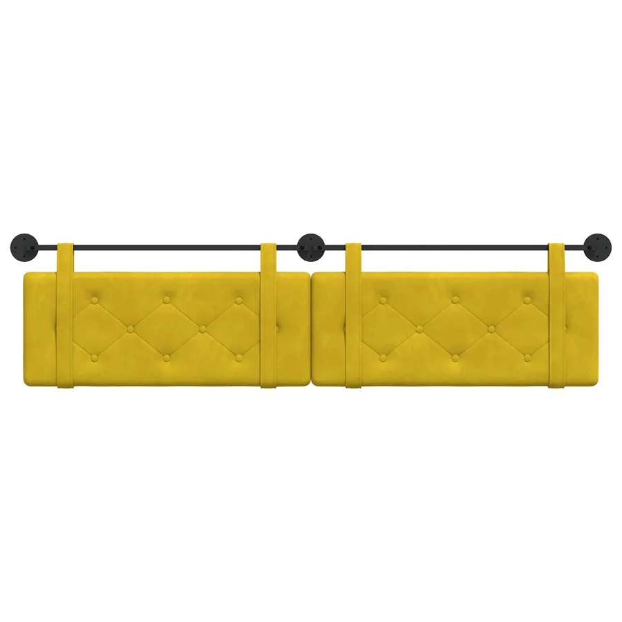 Tête de lit suspendue Jaune Velours - 5