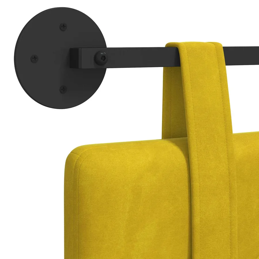 Tête de lit suspendue Jaune Velours - 9