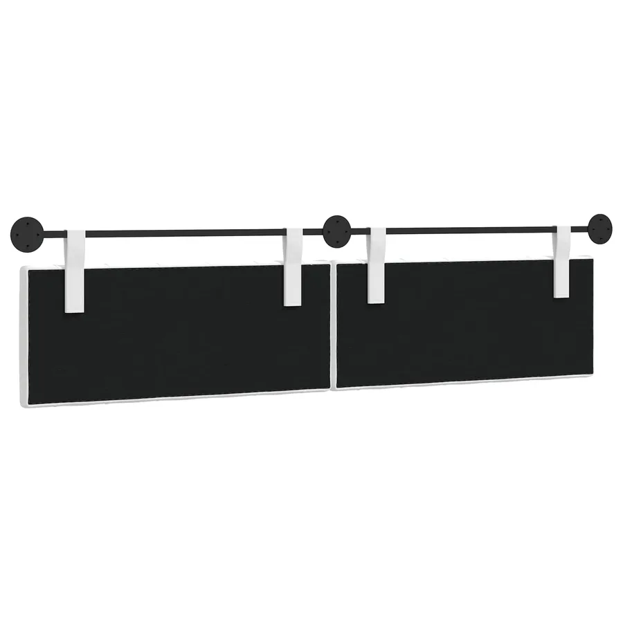 Tête de lit suspendue Blanc Tissu - 7