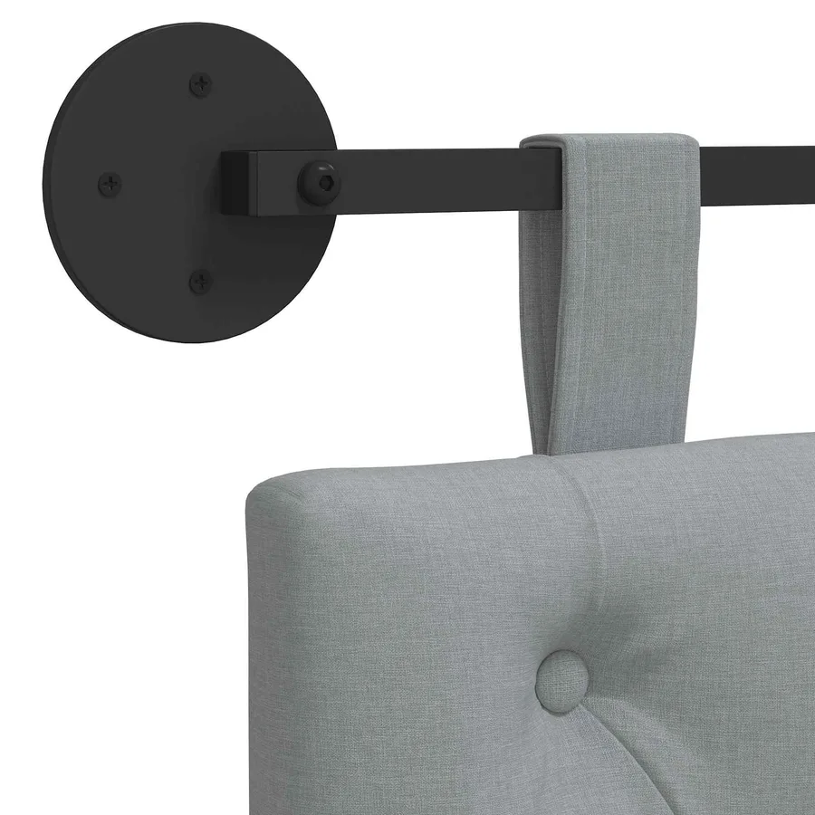 Tête de lit suspendue Gris clair Tissu - 9