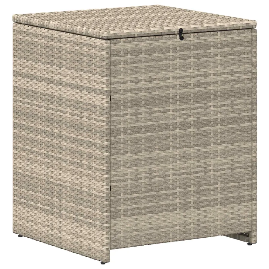 Boîte à coussins Gris clair 55 x 55 x 69 cm polyrotin - 2