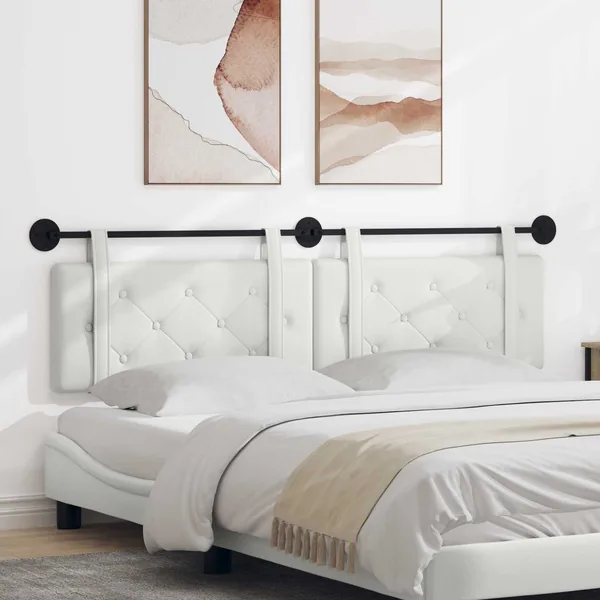 Tête de lit suspendue Blanc Simili cuir