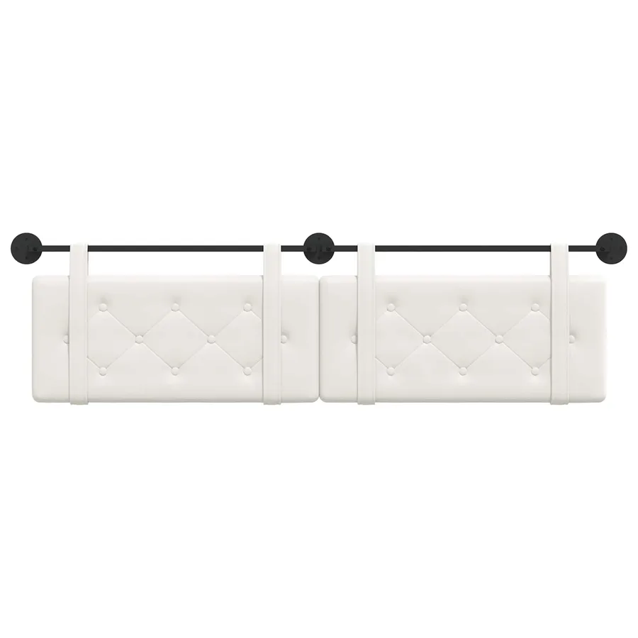Tête de lit suspendue Blanc Simili cuir - 5