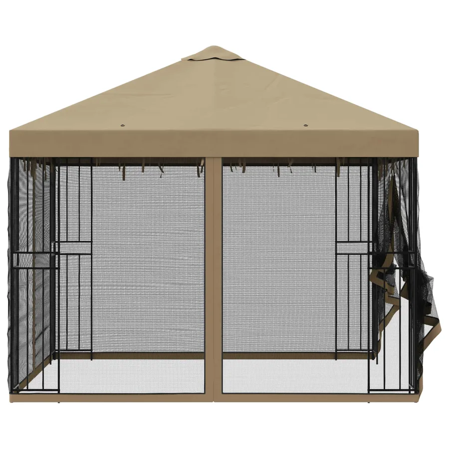 Abri de jardin avec parois 3 x 3 m Beige Polyester et Acier - 6